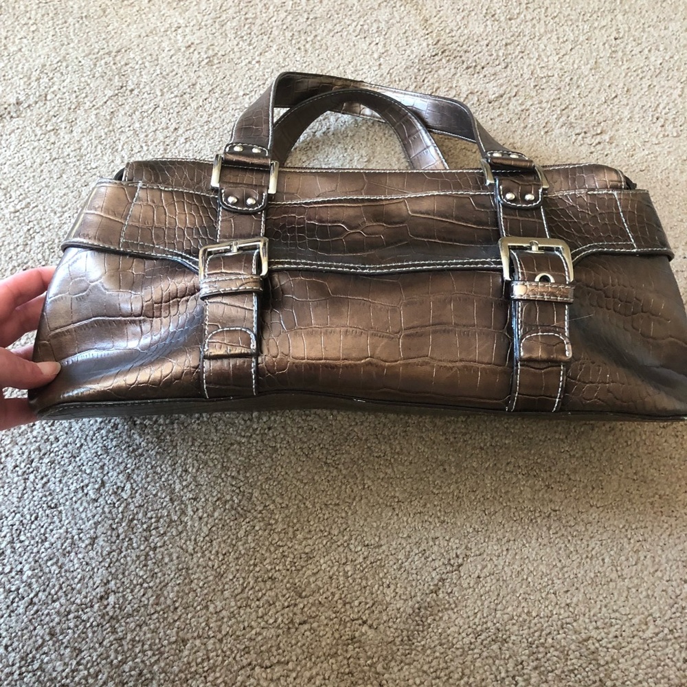 Metallic Brown Shoulder Bag